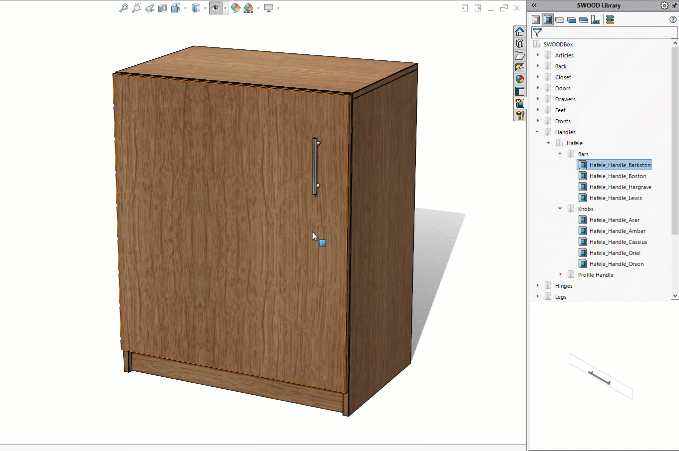 how to design custom furniture -  SWOODBox change of handle