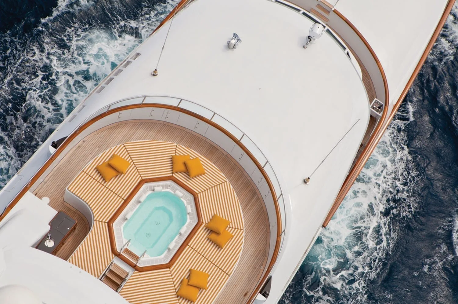 Luxury yacht fitting out